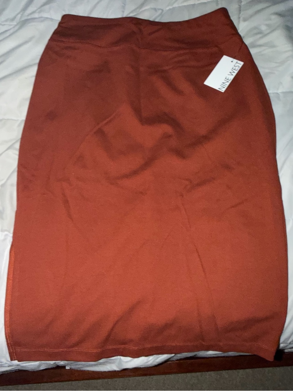 Nine West Burnt Orange Pencil Skirt